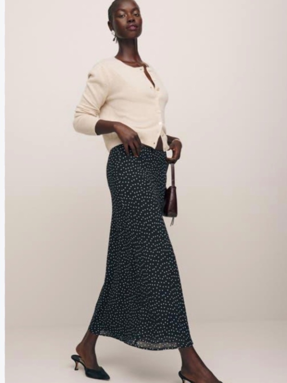 Reformation Layla Dot Maxi Skirt